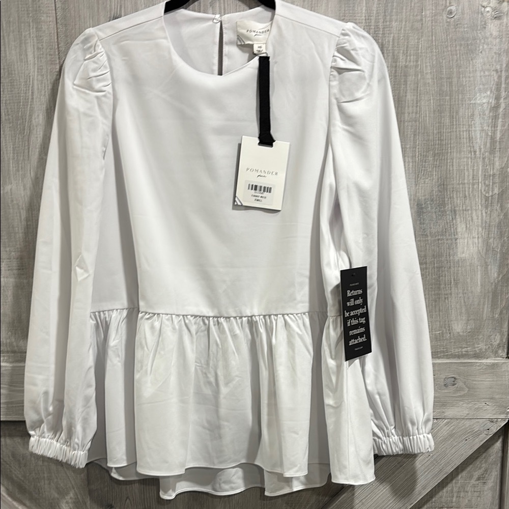 Pomander Place Tuckernuck women’s XS white blouse NWT U1